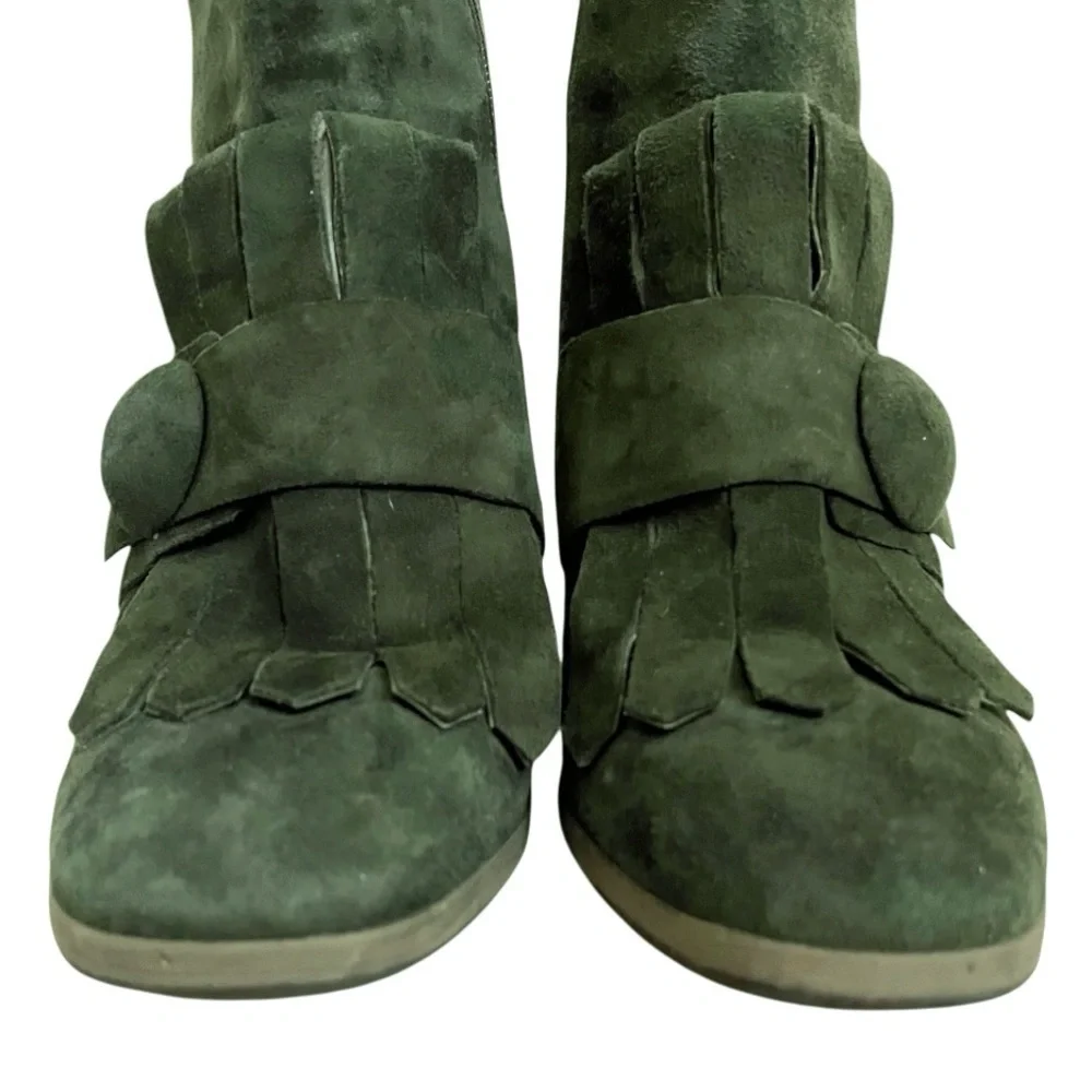 Anthropologie Bruno Premi Suede Kiltie Booties 39 - Picture 8 of 13